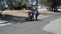 Sidewalks - family walking